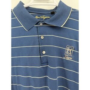 Ben Hogan TPC Sawgrass Blue Striped Golf Polo‎ Shirt Mens XL Short Sleeve
